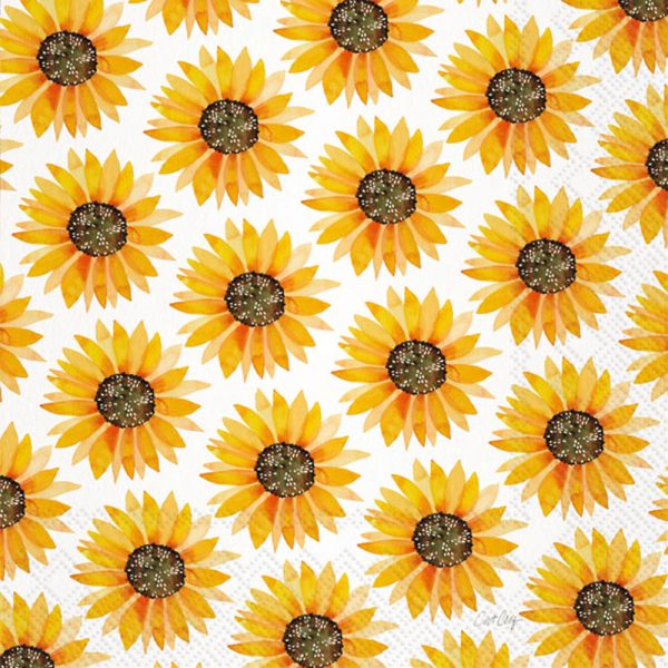 Cocktail Napkins - Sunflower Pattern