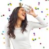 Stemless Wine Glass with Glitter Crown Headband - Birthday - Image 2