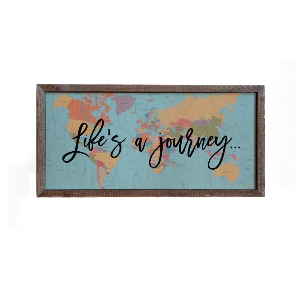 Wall Art Sign - 12x6, Life's a Journey