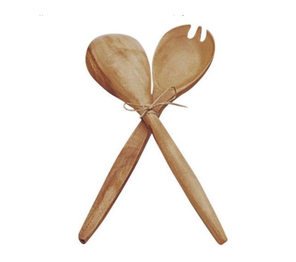 Fork and Spoon - Serving Set, 12", Acaciaware