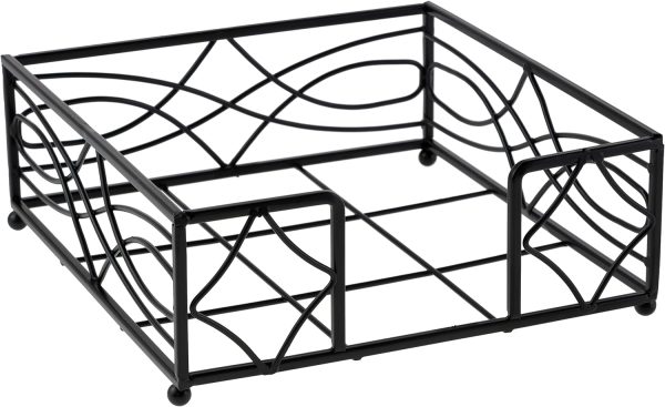 Napkin Caddy - Luncheon, Wave, Black