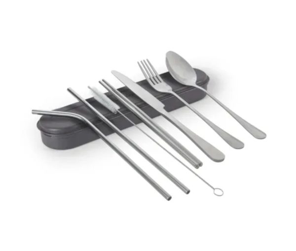 Personal Cutlery Case Gray 8pcs - Image 3