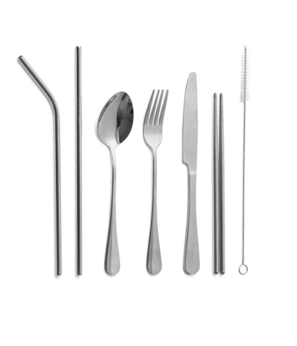 Personal Cutlery Case Gray 8pcs - Image 2