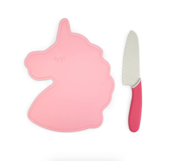 Rainbows & Unicorns Cutting Board and Knife Set