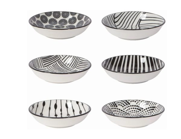 Pinch Bowl - Black, Set of 6