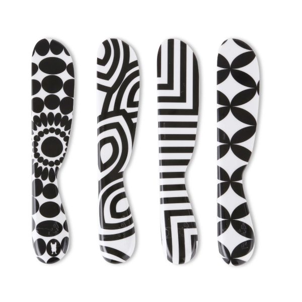 Spreader - Black & White, Set of 4