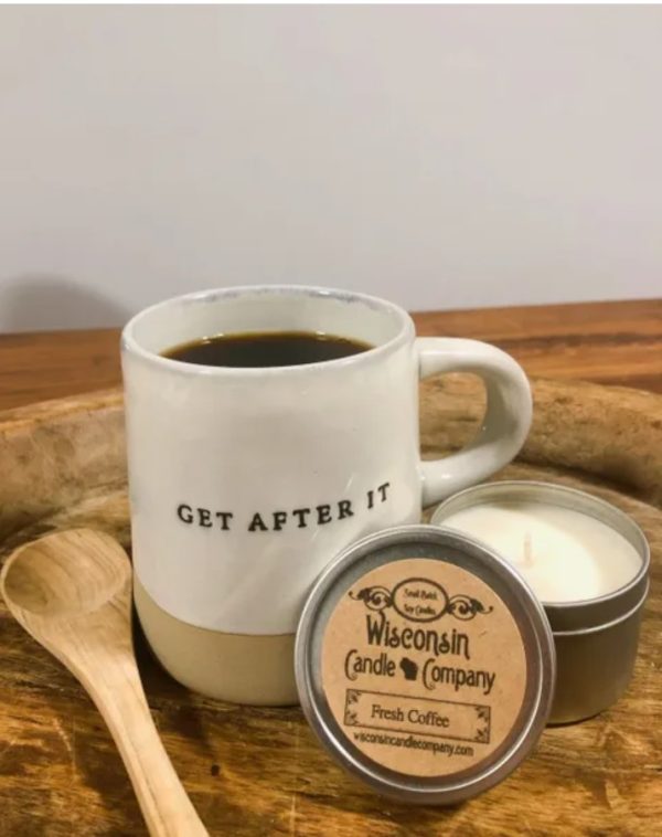 Candle - 10 oz.  Glass Tumbler,  Fresh Coffee