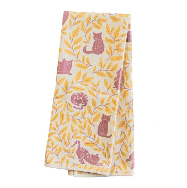 anywhere towel - Nuthatch Cat Club, Royal Blue, Reversible