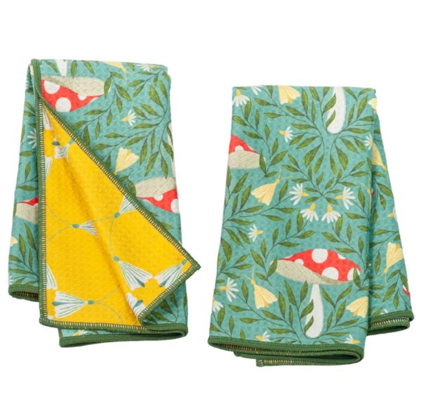 Biggie Towel - Undergrowth, Herb, Reversible, Set of 2