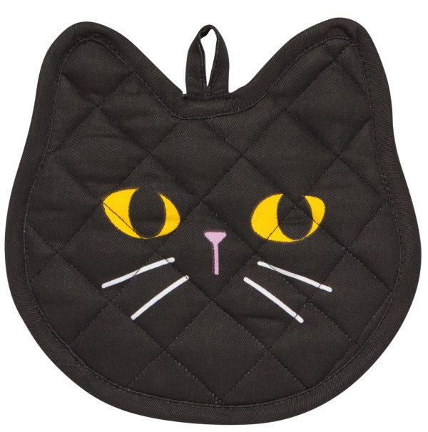 Potholder - Shaped, Black Cat