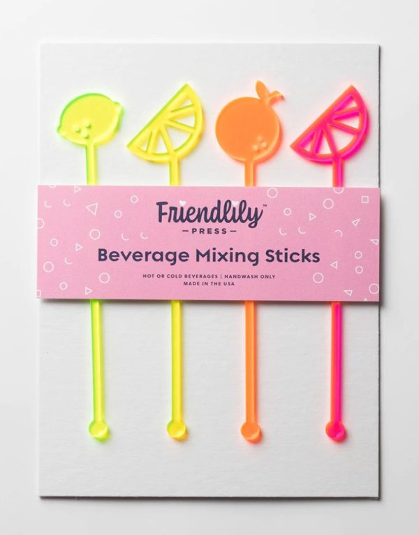 Drink Stirrer - Citrus, Set of 4