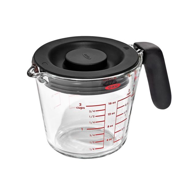 2 Cup Glass Measuring Cup with Lid