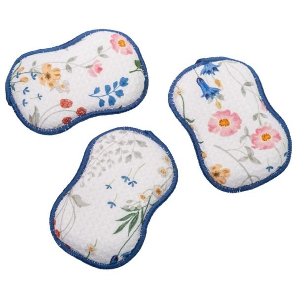 re:usable Sponges - Serenity, Floral, Set of 3