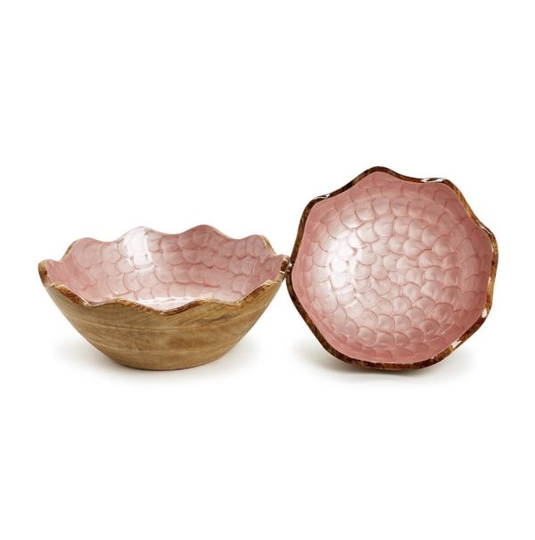 Bowl - Scalloped, Shimmering Rose, Small