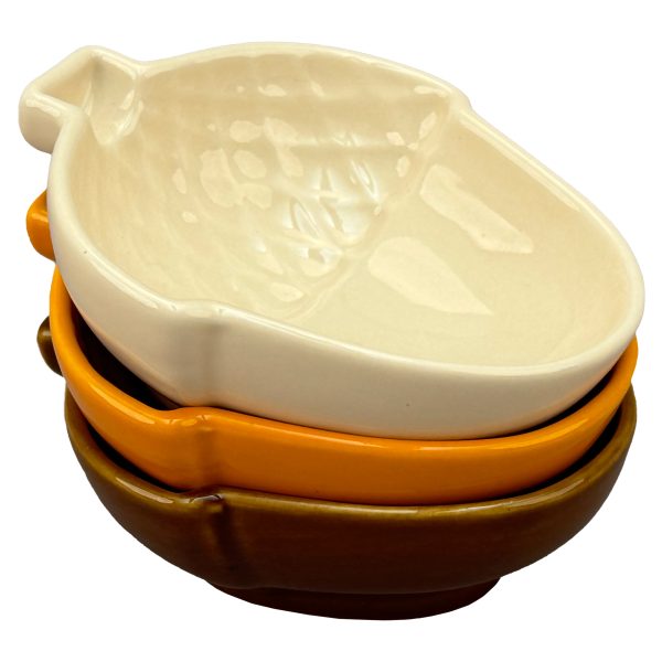 Bowls - Acorn Dishes, Honey, Cream, Curry, Set of 3