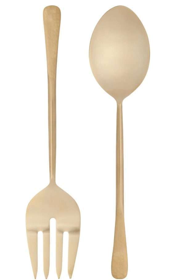 Salad Server Set - Stainless Steel, Gold