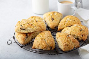 Homemade chocolate chip scones