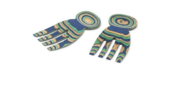 Peacock 5" Salad Hands