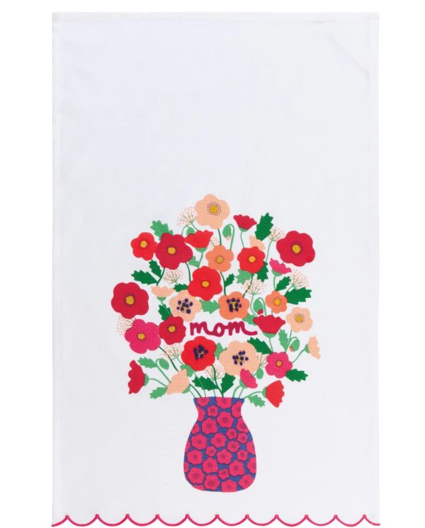 Teatowel - Deco, Popppy, Mother's Day