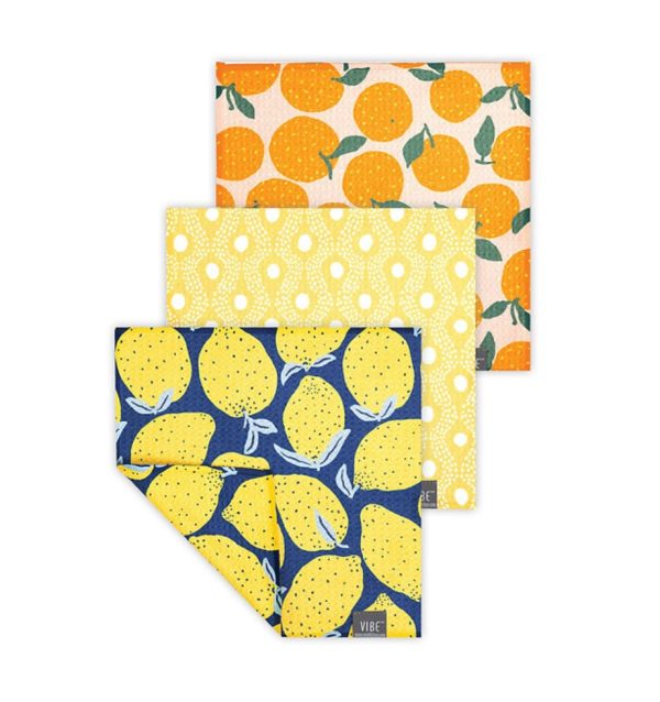 Dishcloth - Vibe, Recycled, Set of 3, Citrus
