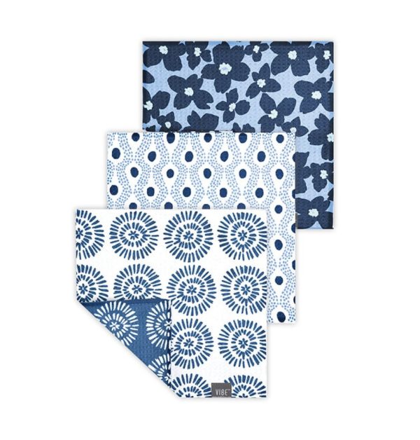 Dishcloth - Vibe, Recycled, Set of 3, Indigo