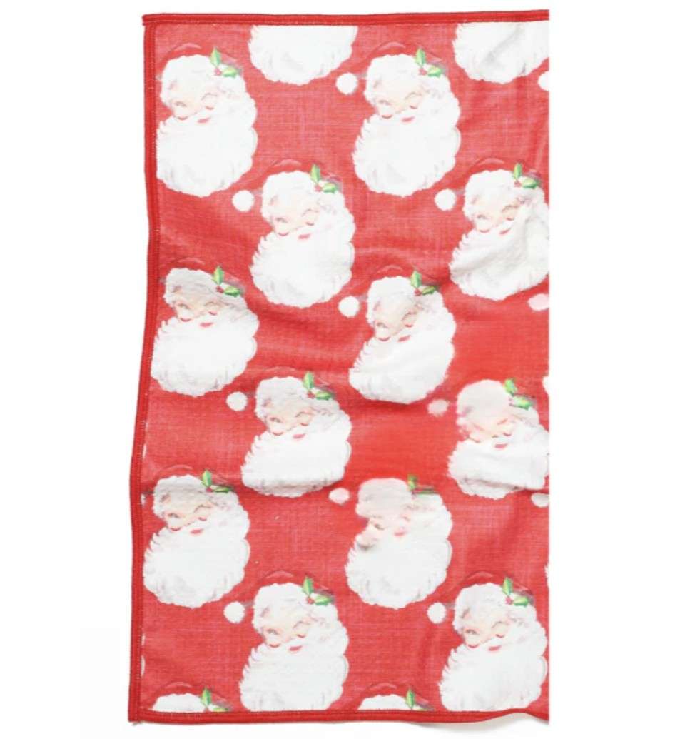 anywhere towel - Santa Baby, Red, HGC, Reversible