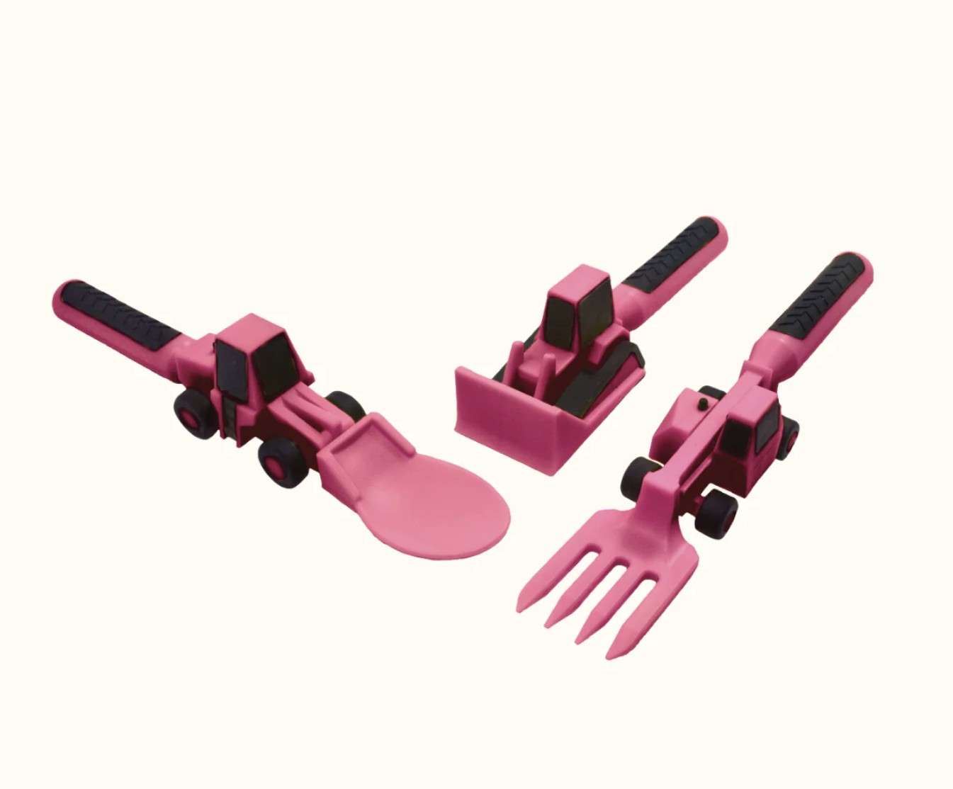 Utensil Set - Construction, Pink