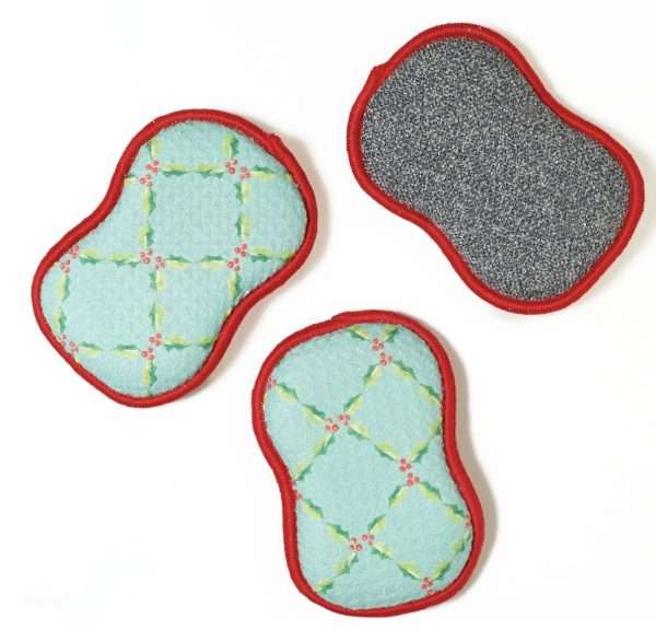 re:usable sponges - Santa Baby, Red, HGC, Set of 3