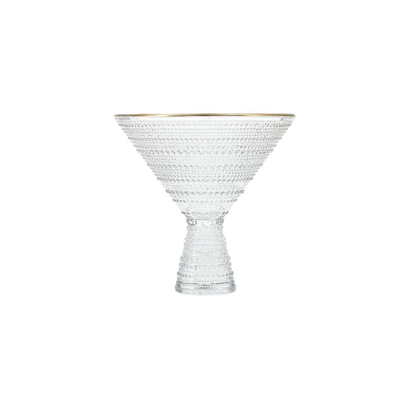 Martini Glass - Jupter, Clear with Gold Trim