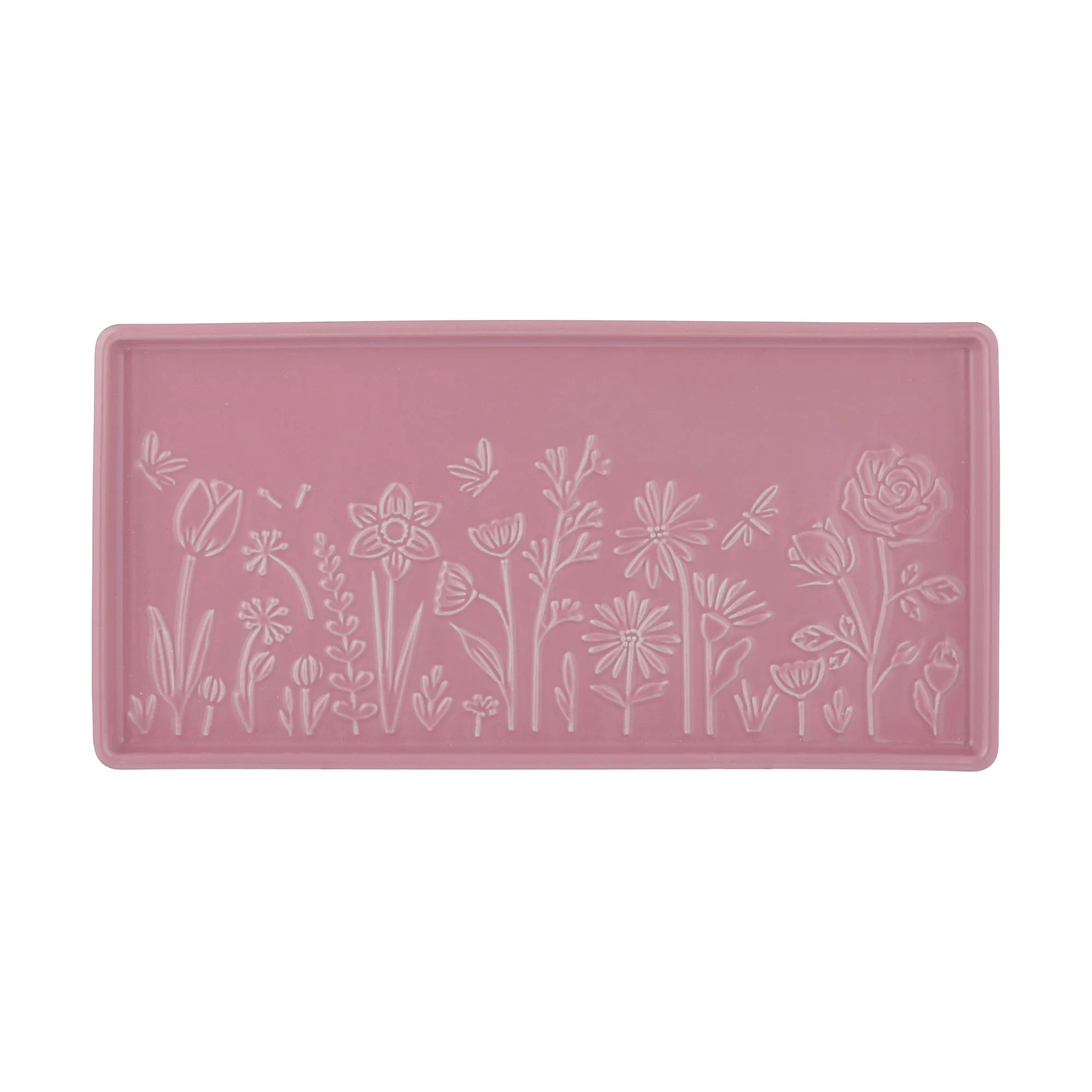 Platter - Rectangle, In the Meadow, Pink