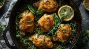 one pot lemon chicken with herbs