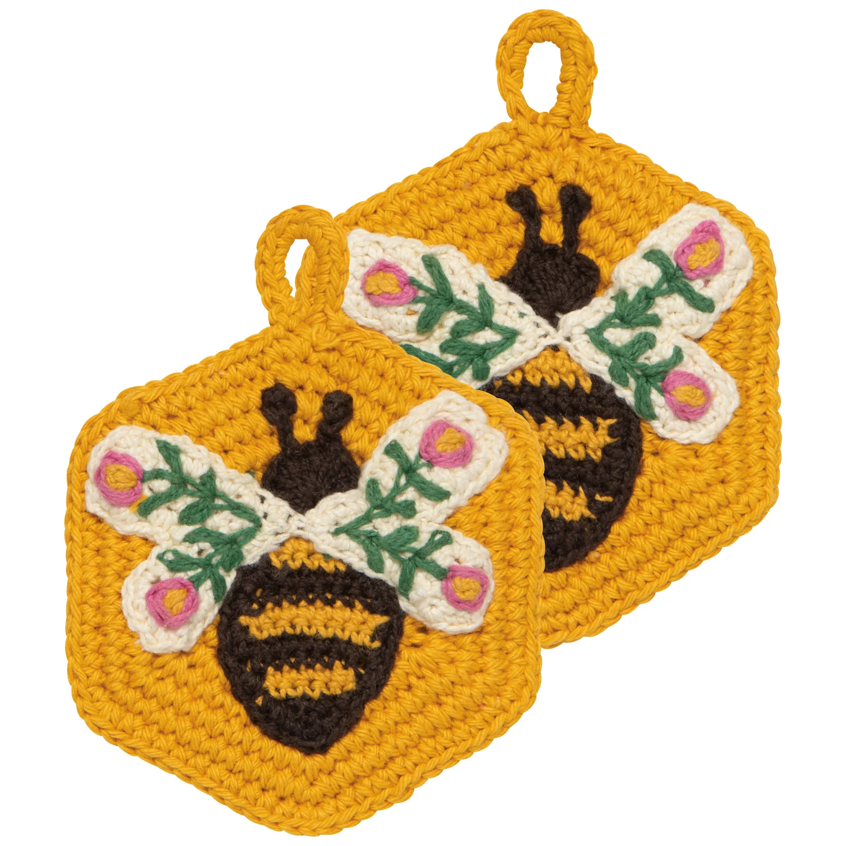 Sponges - Crochet, Bee Garden, Set of 2