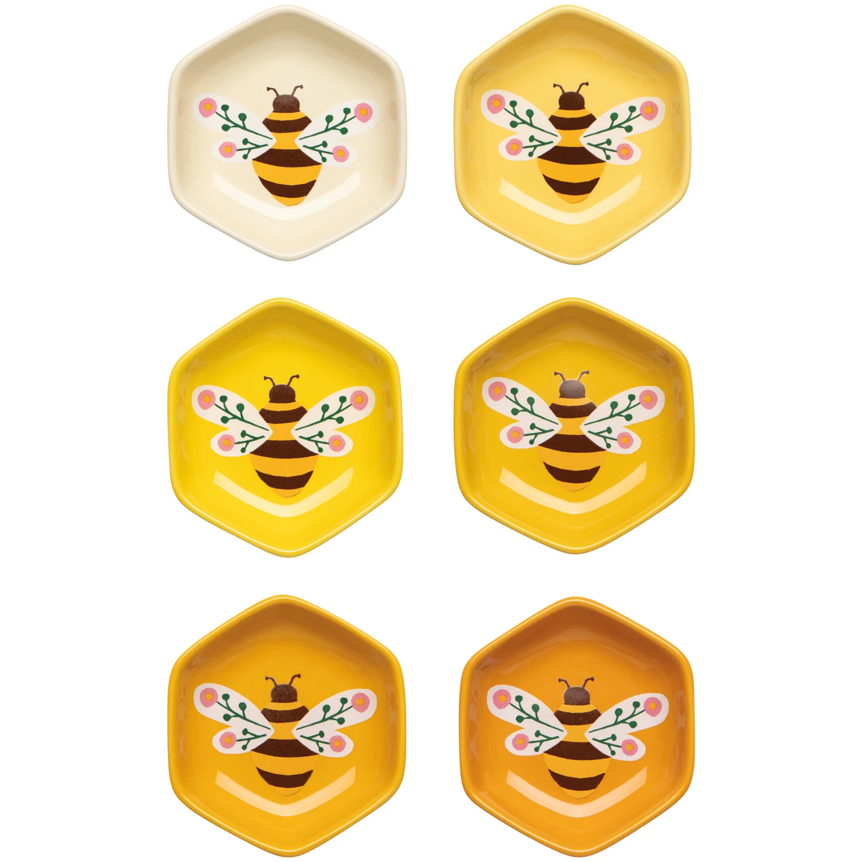 Pinch Bowls - Bee Garden, Set of 6