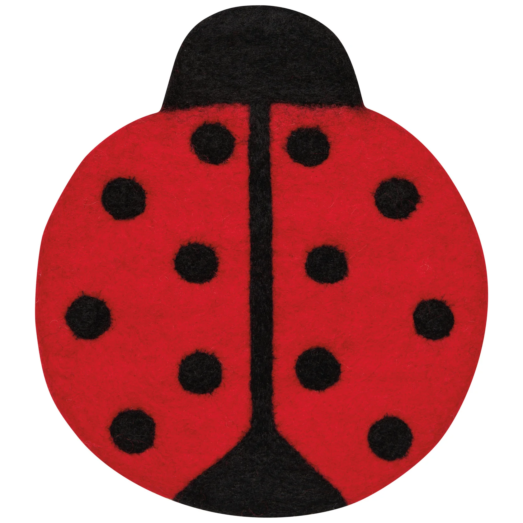 Trivet - Felt, Wool, Ladybugs