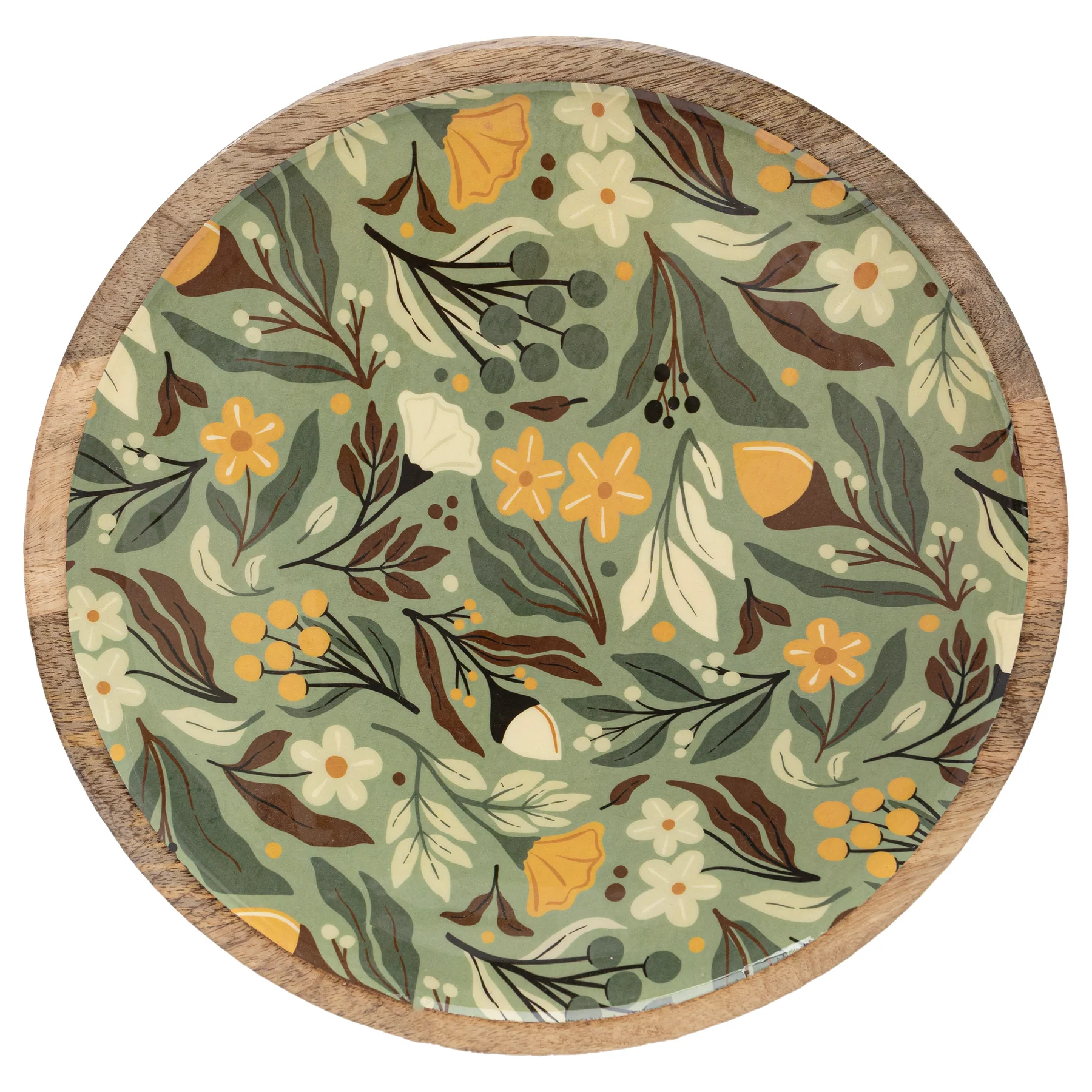 Platter - Round, Autumn Acorn, 14"