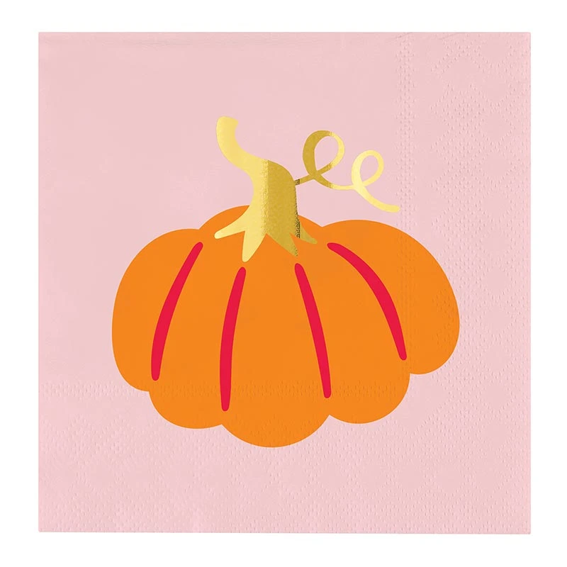 Napkin - Foil, Pumpkinsa